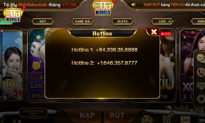 Hotline tại Hitclub