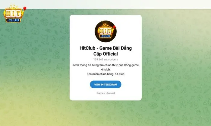 Telegram - kênh liên hệ Hitclub